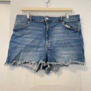 Distressed Denim Shorts